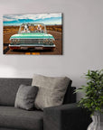 'The Lowrider' Personalized 2 Pet Canvas