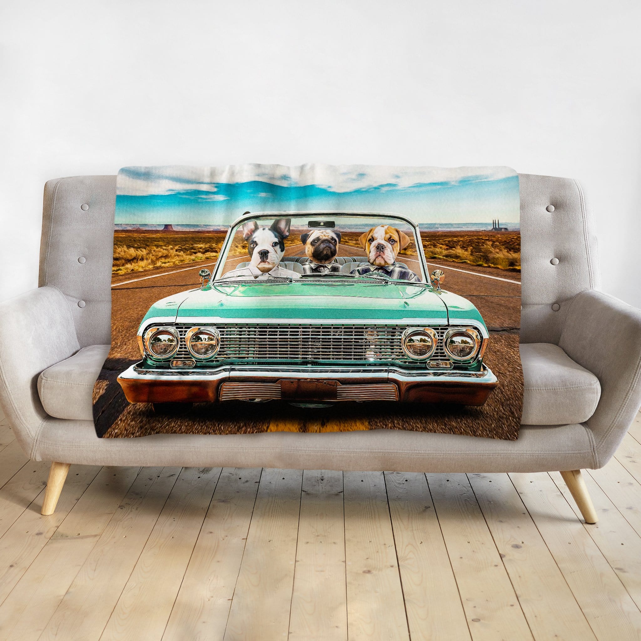 &#39;The Lowrider&#39; Personalized 3 Pet Blanket