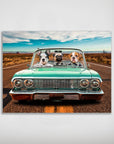 'The Lowrider' Personalized 3 Pet Poster