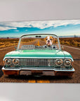 'The Lowrider' Personalized Pet Canvas