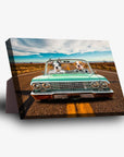'The Lowrider' Personalized 2 Pet Standing Canvas