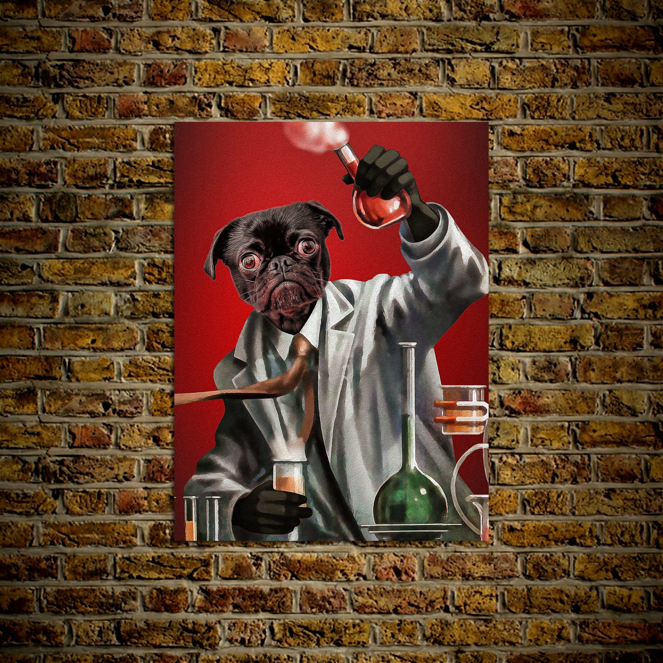 &#39;The Mad Scientist&#39; Personalized Pet Poster
