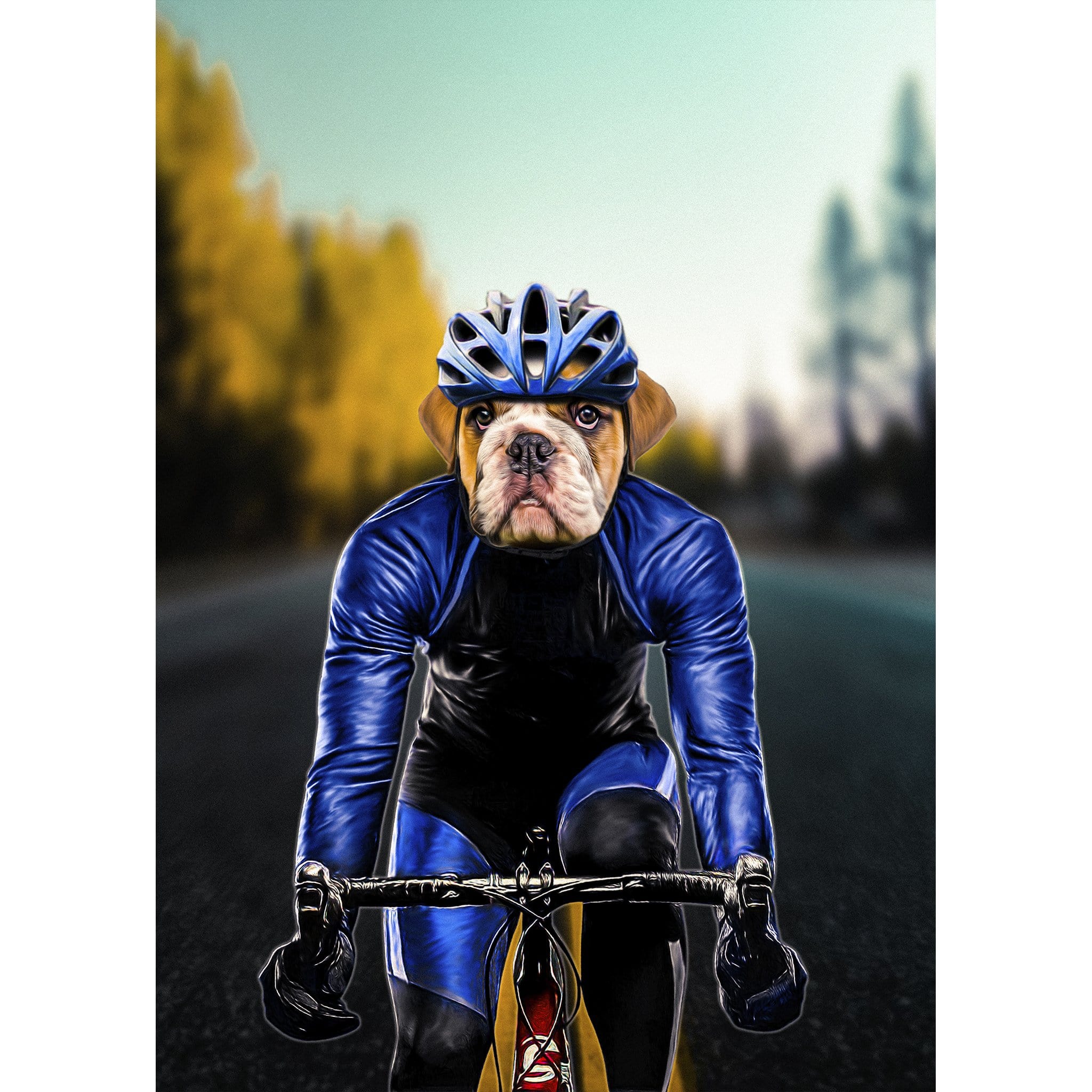 &#39;The Male Cyclist&#39; Digital Portrait