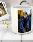 'The Male Cyclist' Personalized Pet Mug