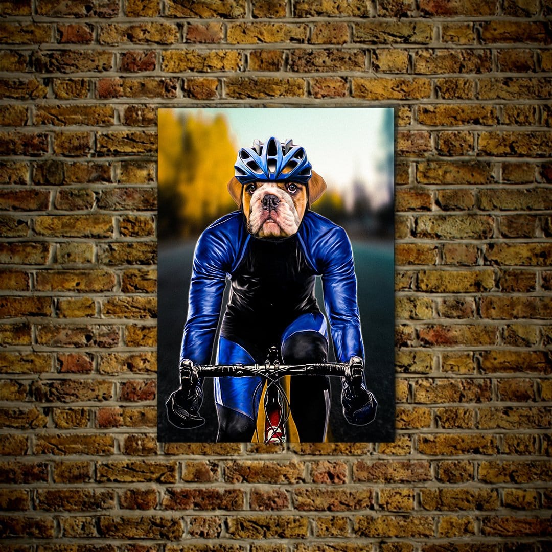&#39;The Male Cyclist&#39; Personalized Pet Poster