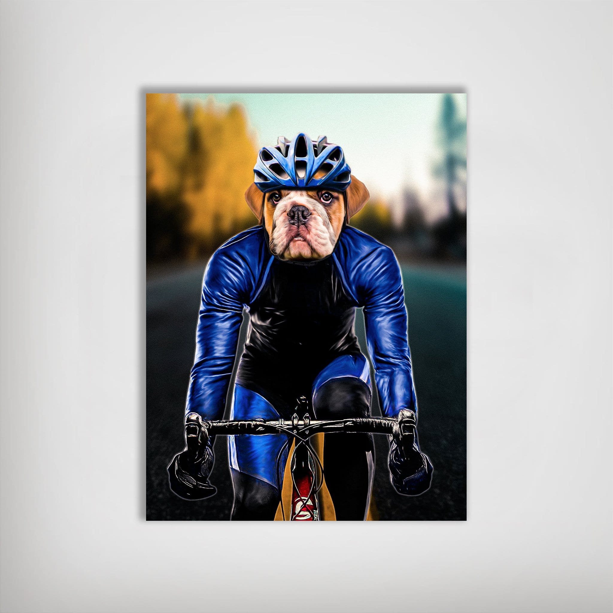 &#39;The Male Cyclist&#39; Personalized Pet Poster