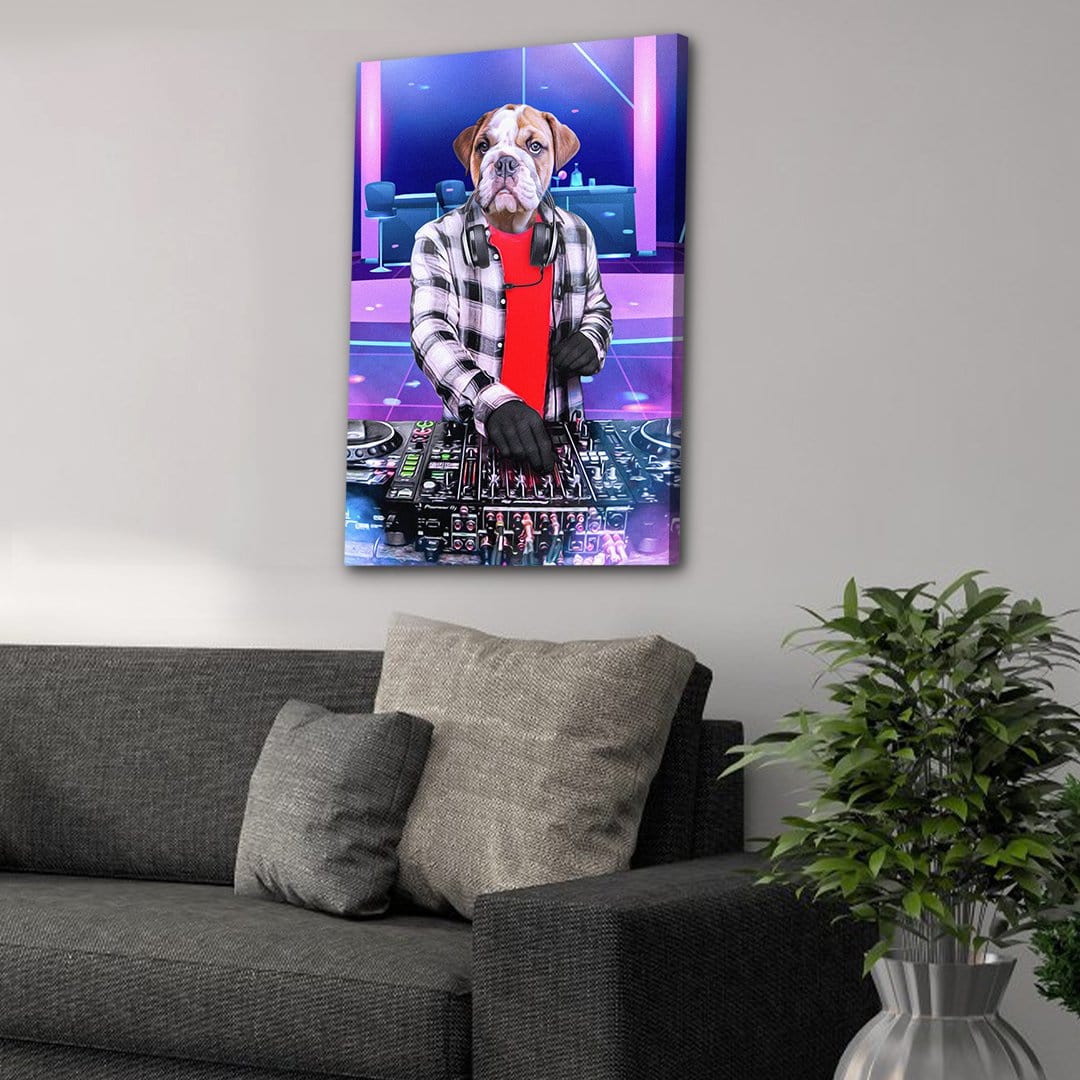 &#39;The Male DJ&#39; Personalized Pet Canvas