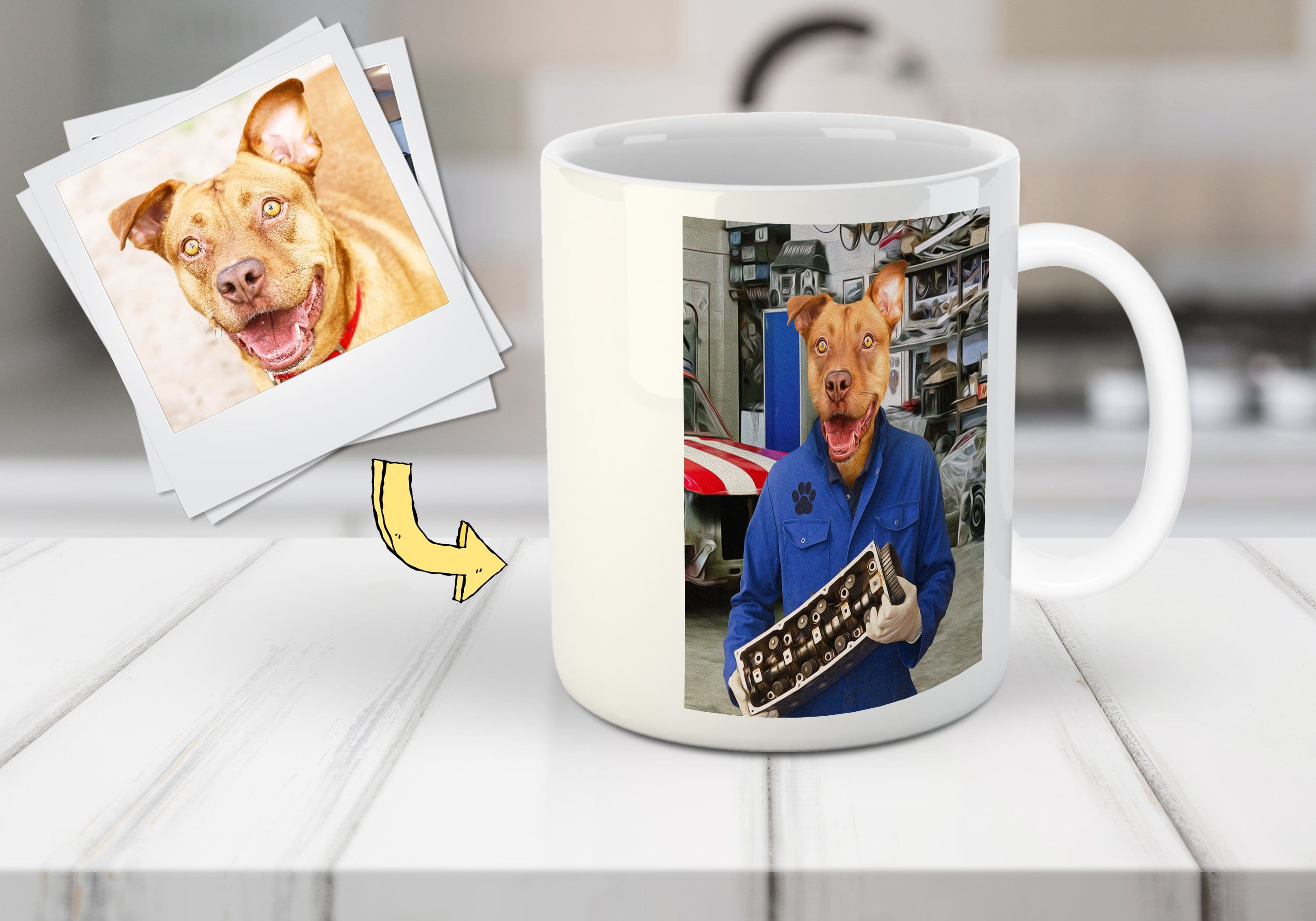 &#39;The Mechanic&#39; Personalized Pet Mug