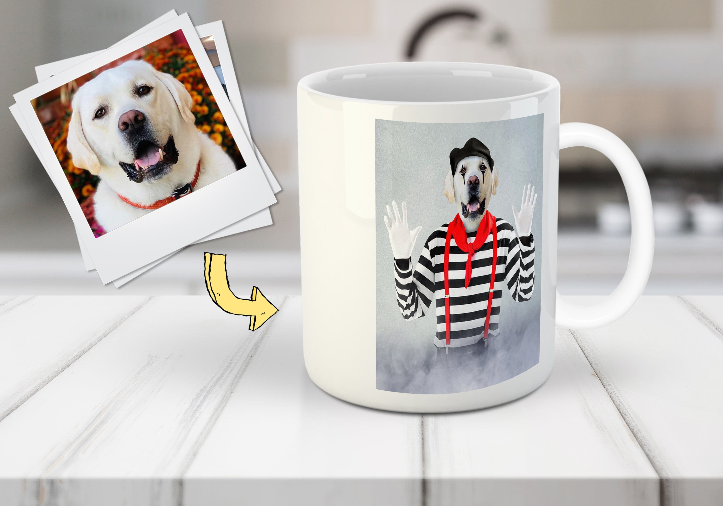 &#39;The Mime&#39; Personalized Pet Mug