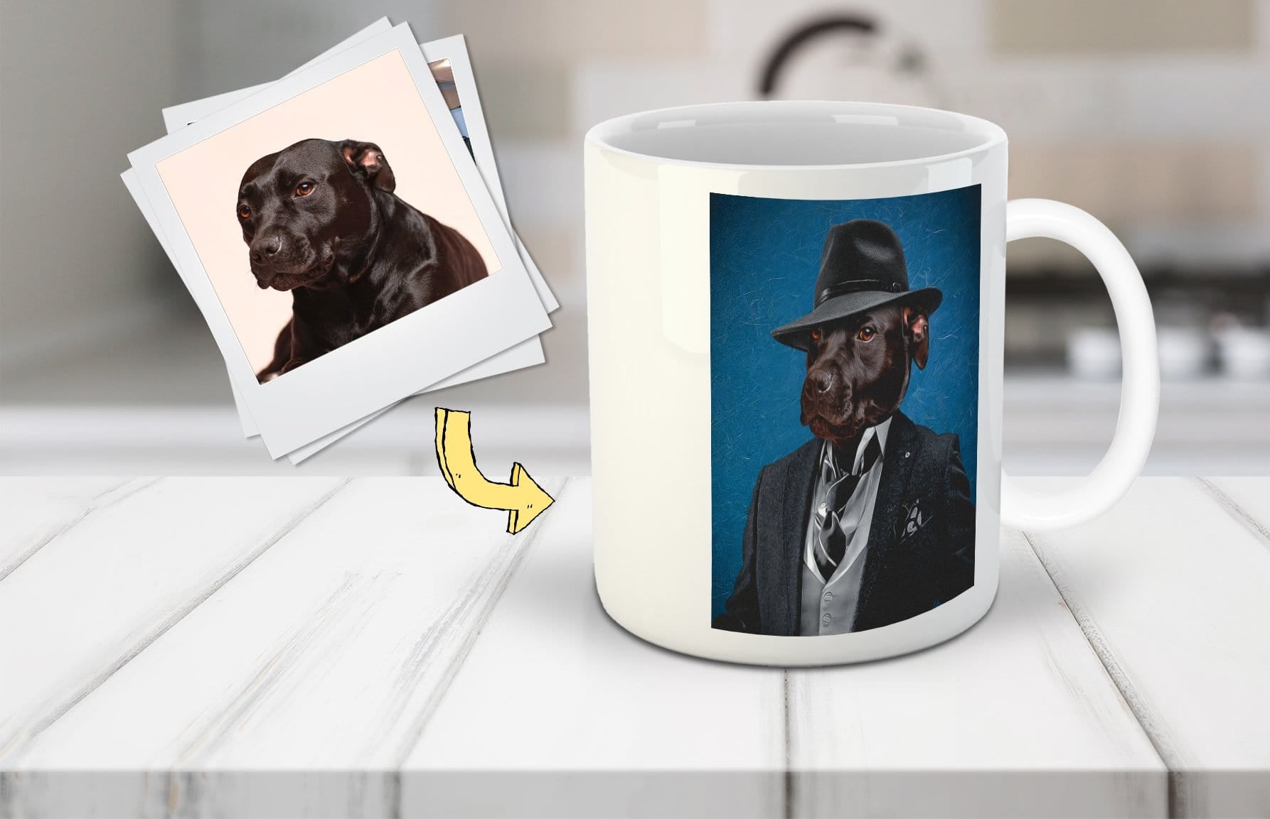 &#39;The Mobster&#39; Personalized Pet Mug