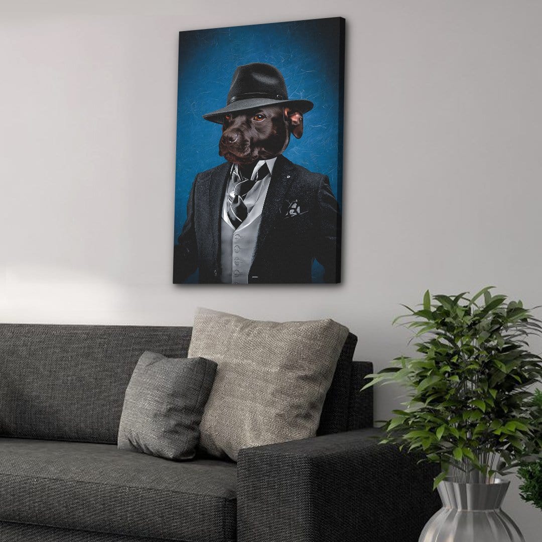 &#39;The Mobster&#39; Personalized Pet Canvas