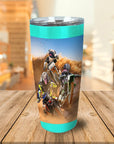 'The Motocross Riders' Personalized 3 Pet Tumbler