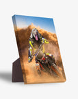 'The Motocross Rider' Personalized Pet Standing Canvas