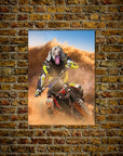 Póster Mascota personalizada 'El piloto de motocross'