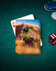 'The Motocross Rider' Personalized Pet Playing Cards