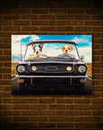 'The Classic Woofstang' Personalized 2 Pet Poster