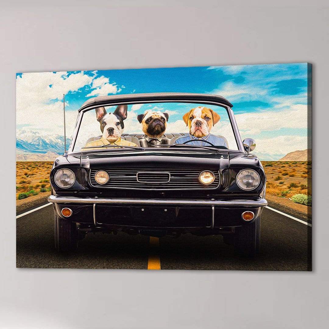 &#39;The Classic Wooftang&#39; Personalized 3 Pet Canvas