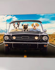 'The Classic Wooftang' Personalized 3 Pet Canvas