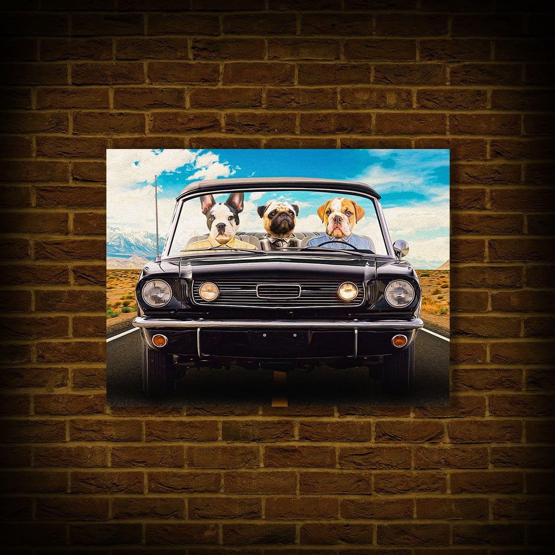 &#39;The Classic Woofstang&#39; Personalized 3 Pet Poster