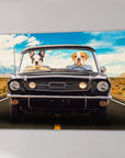 'The Classic Woofstang' Personalized 2 Pet Canvas