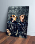'The Navy Veterans' Personalized 2 Pet Canvas