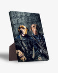 'The Navy Veterans' Personalized 2 Pet Standing Canvas