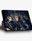 'The Navy Veterans' Personalized 3 Pet Standing Canvas