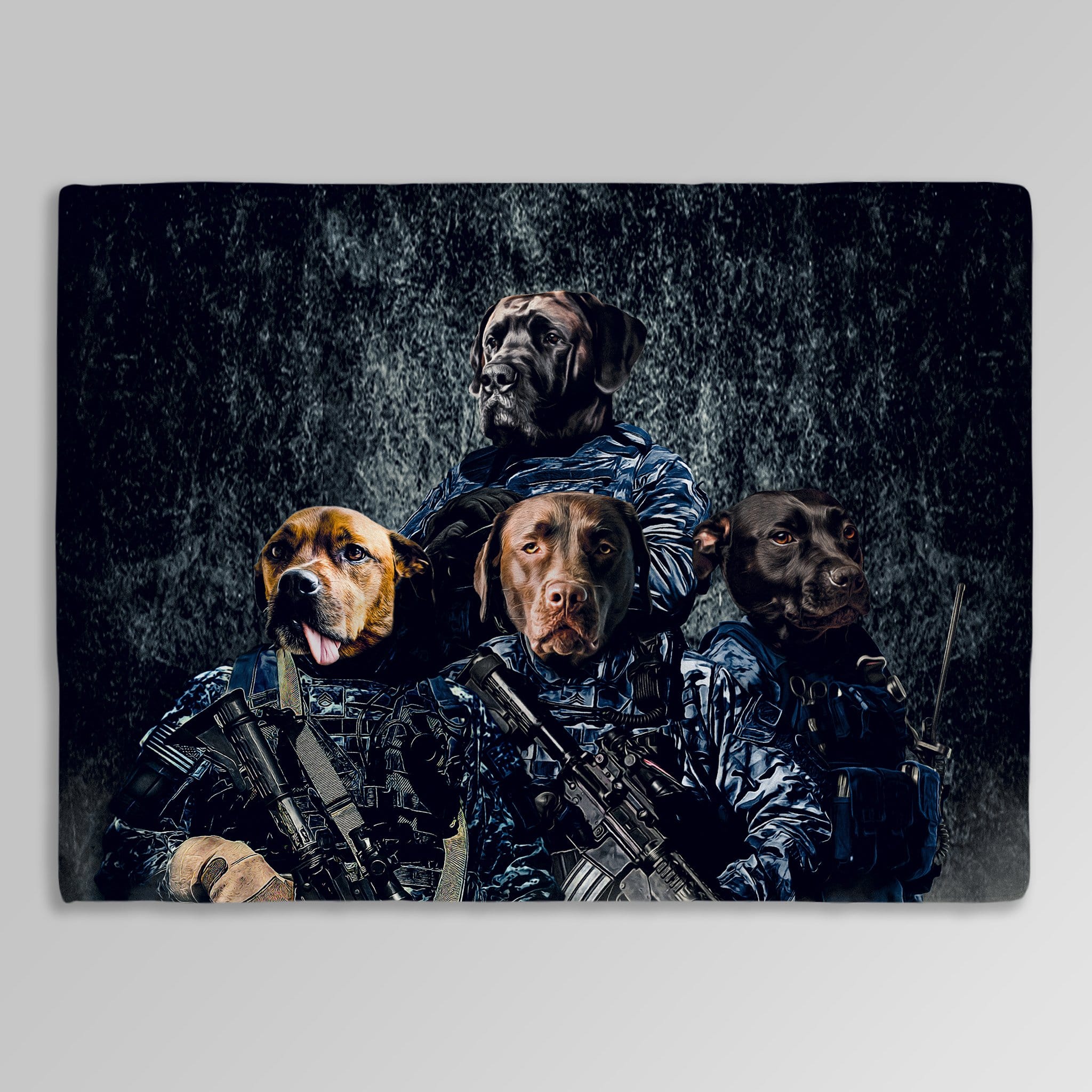 &#39;The Navy Veterans&#39; Personalized 4 Pet Blanket