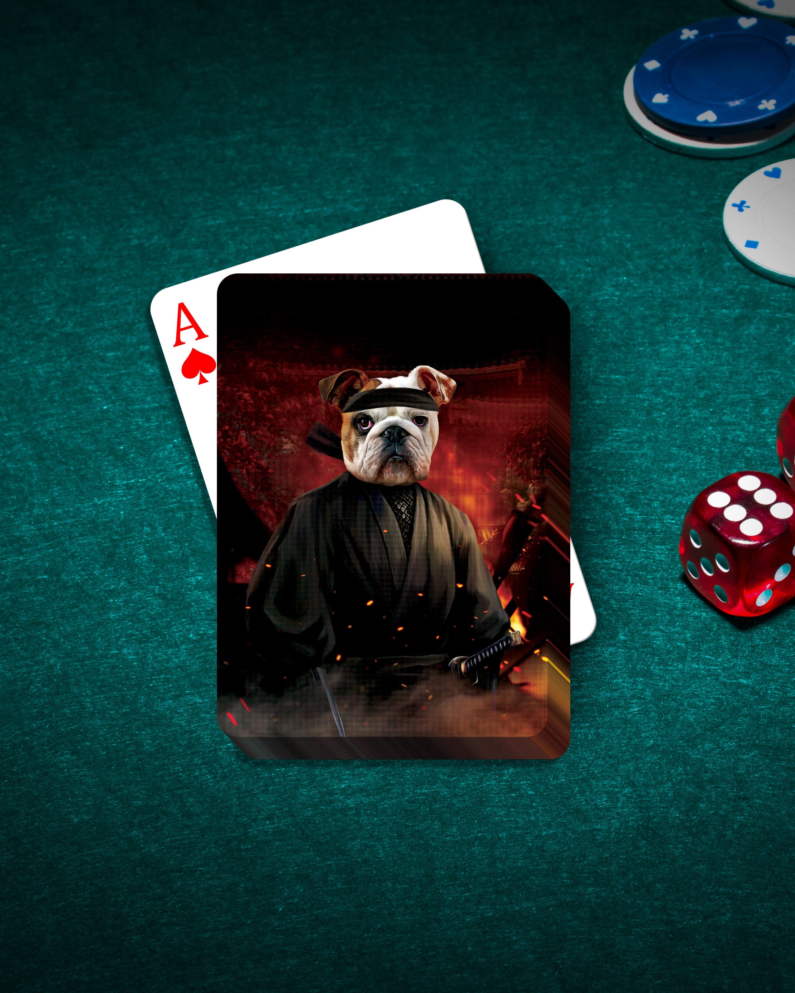 &#39;The Ninja&#39; Personalized Pet Playing Cards