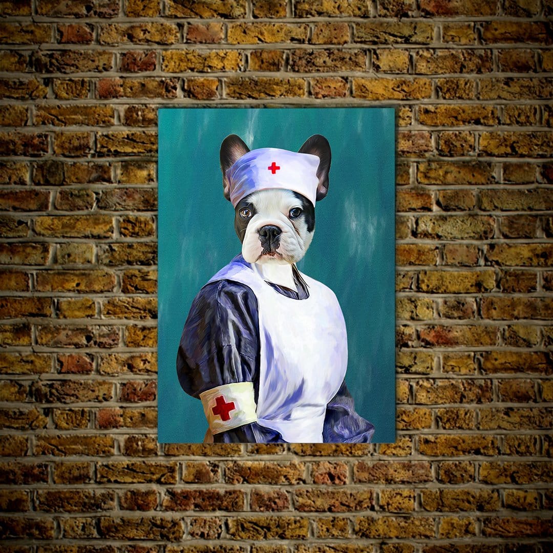 Póster Perro personalizado &#39;La Enfermera&#39;