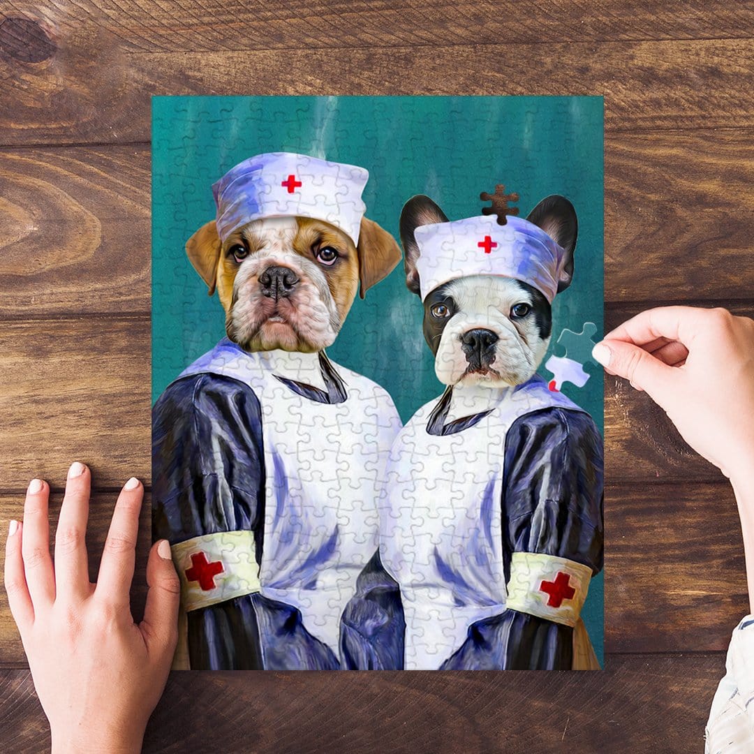 &#39;The Nurses&#39; Personalized 2 Pet Puzzle