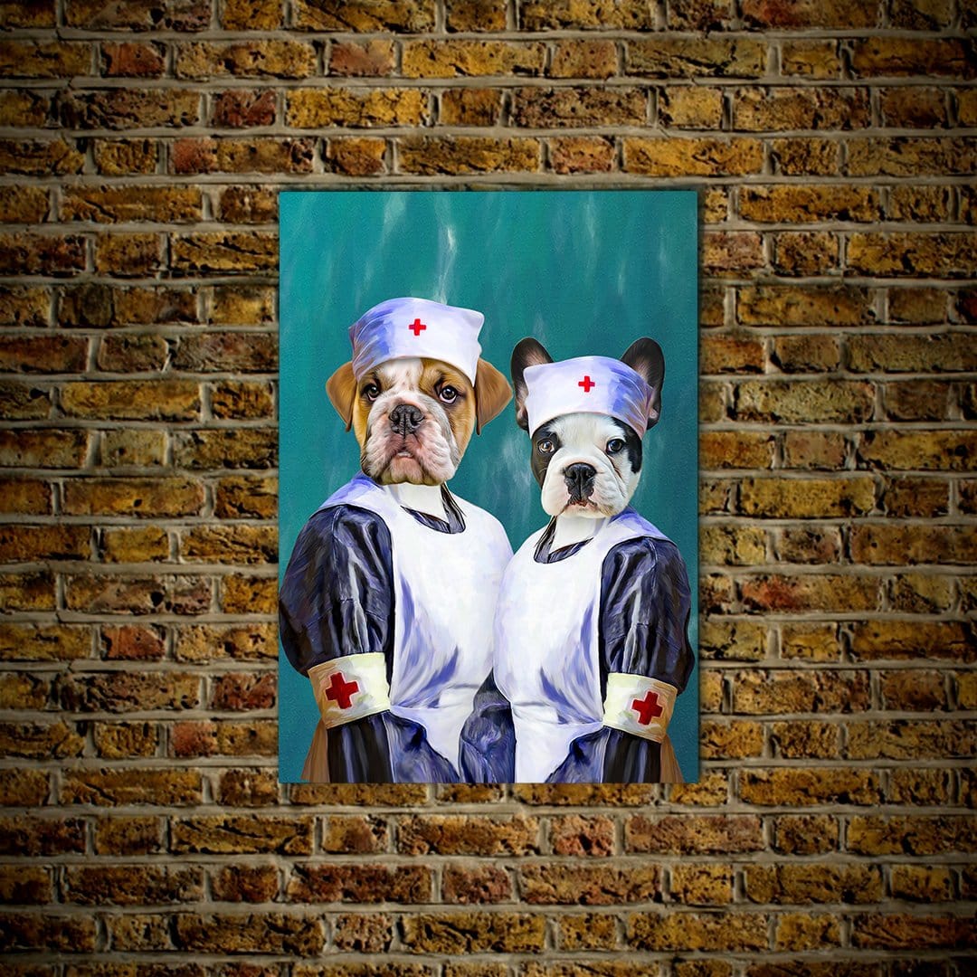 Póster personalizado de 2 mascotas &#39;Las Enfermeras&#39;