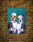 Póster personalizado de 2 mascotas 'Las Enfermeras'