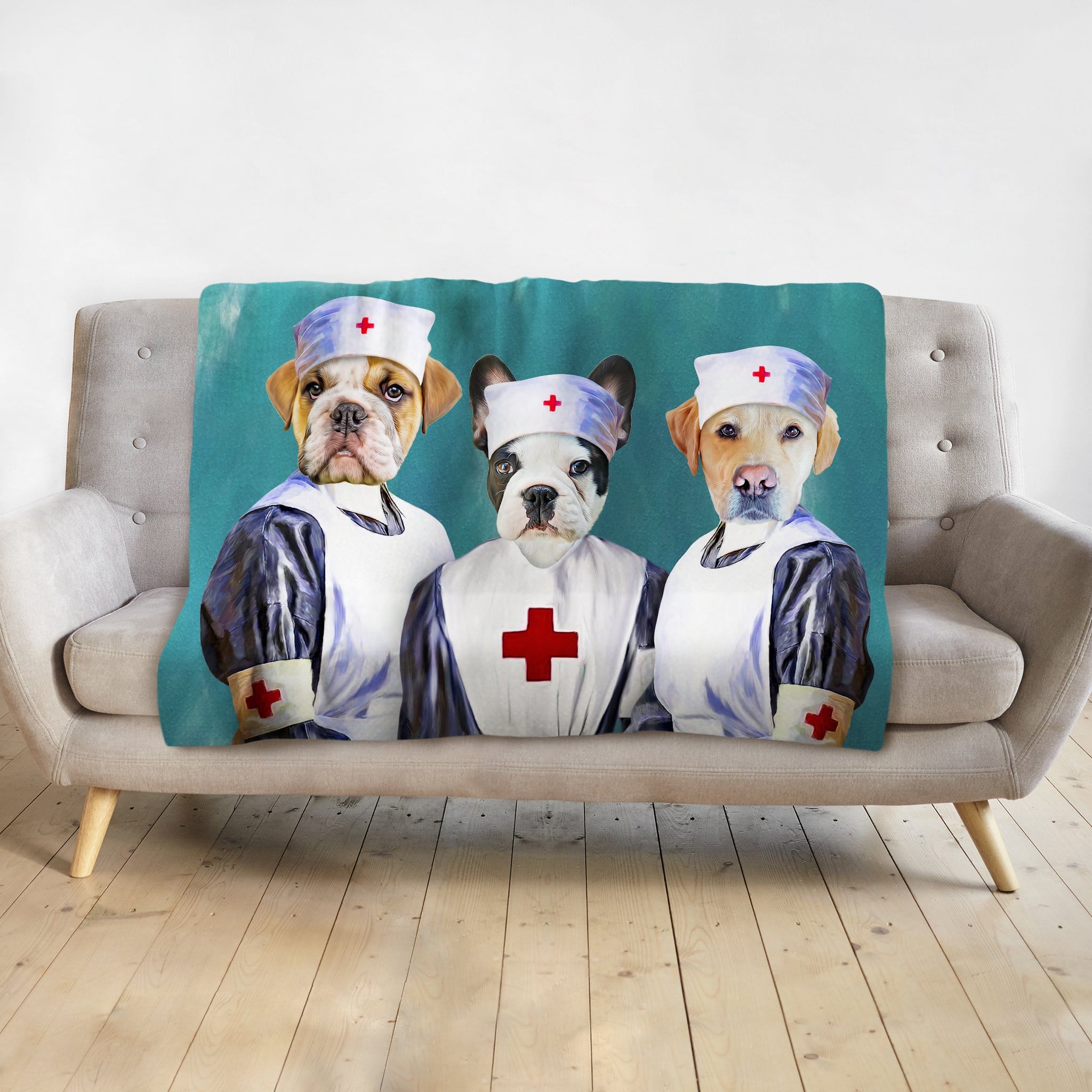&#39;The Nurses&#39; Personalized 3 Pet Blanket