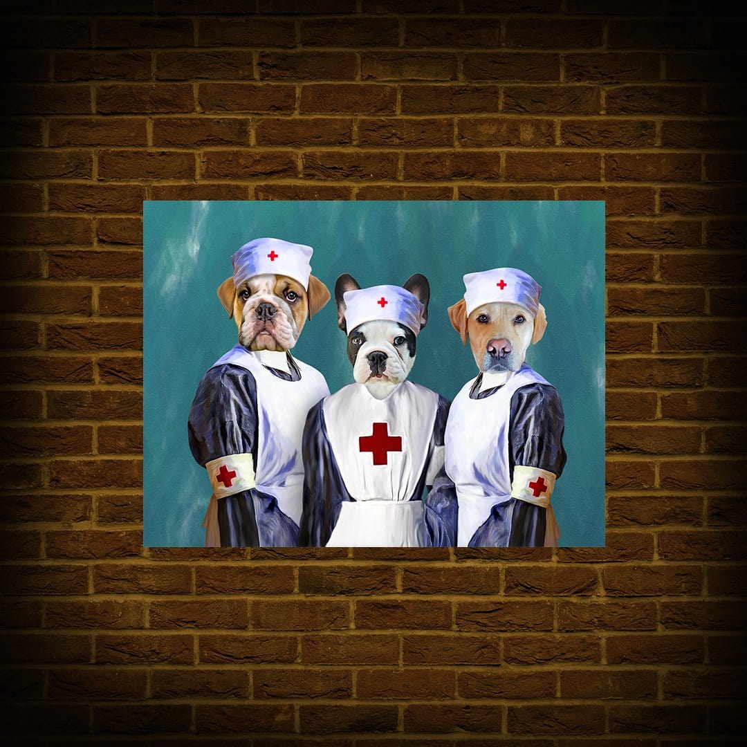 Póster personalizado de 3 mascotas &#39;Las Enfermeras&#39;