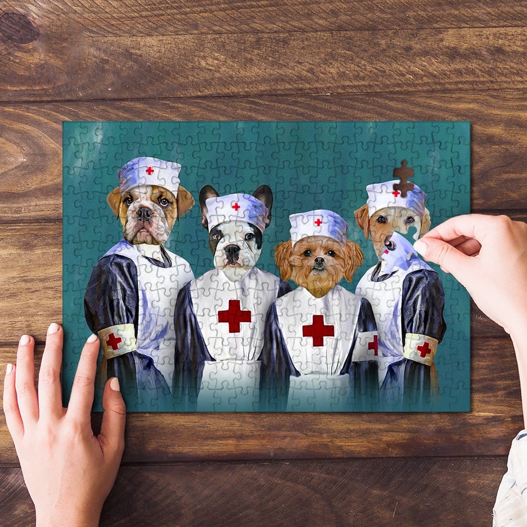 &#39;The Nurses&#39; Personalized 4 Pet Puzzle