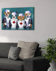 'The Nurses' Personalized 4 Pet Canvas