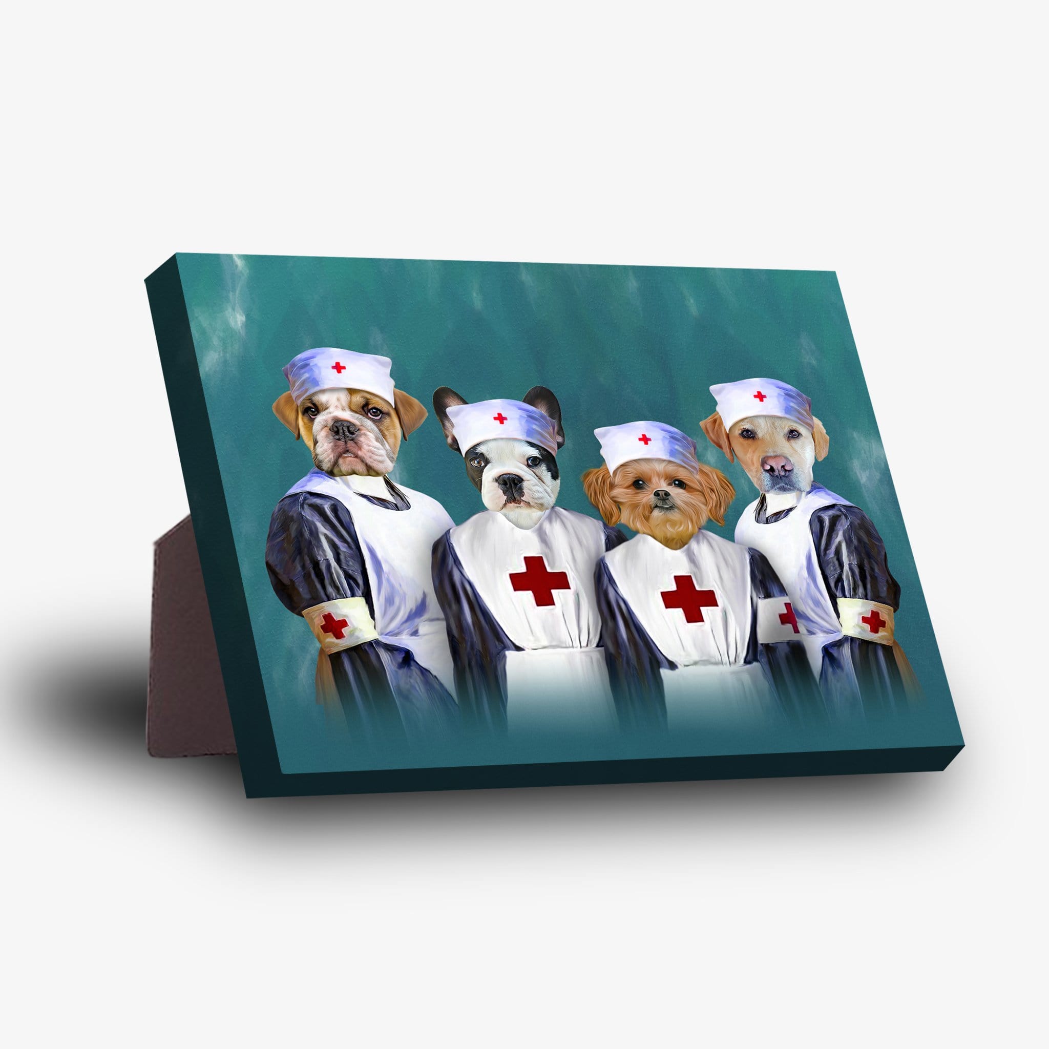 &#39;The Nurses&#39; Personalized 4 Pet Standing Canvas