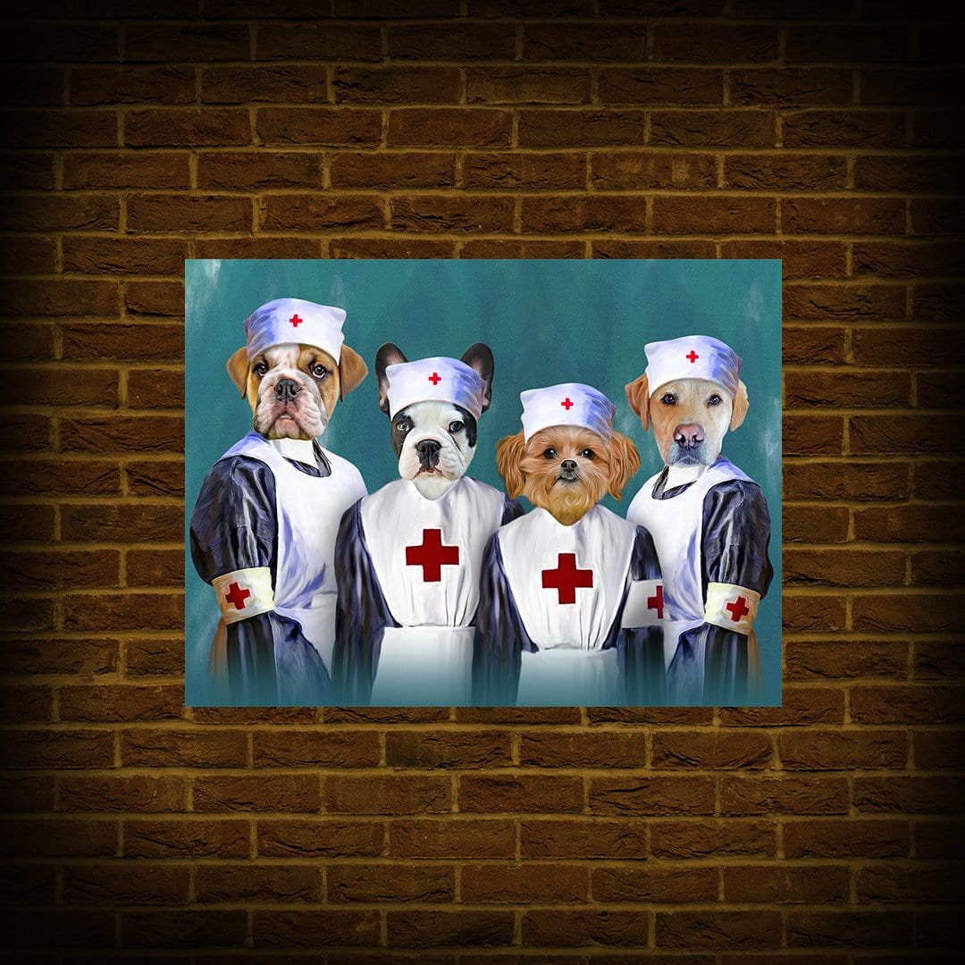 &#39;The Nurses&#39; Personalized 4 Pet Poster