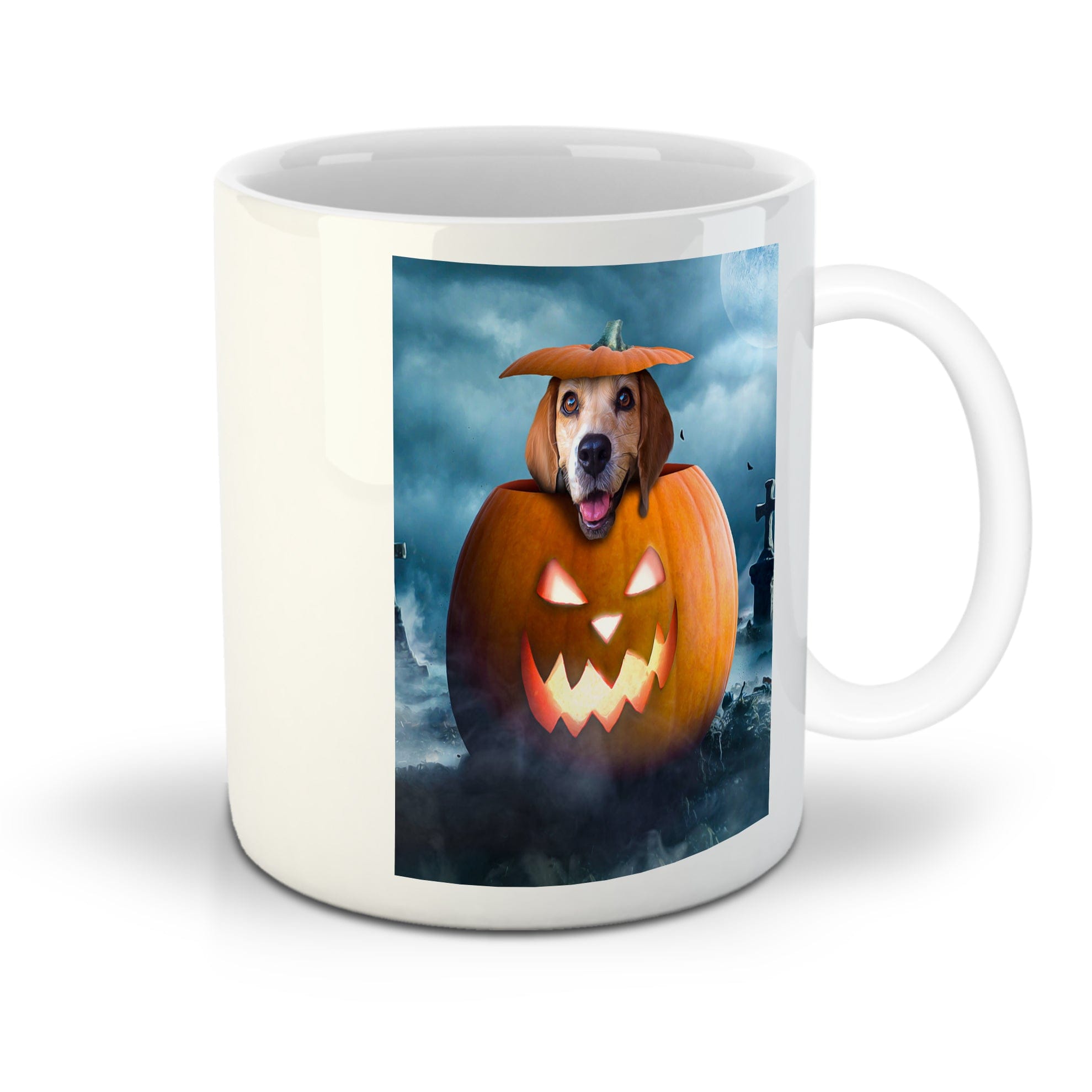 &#39;The Pawmpkin&#39; Personalized Pet Mug