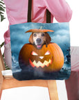 'The Pawmpkin' Personalized Tote Bag