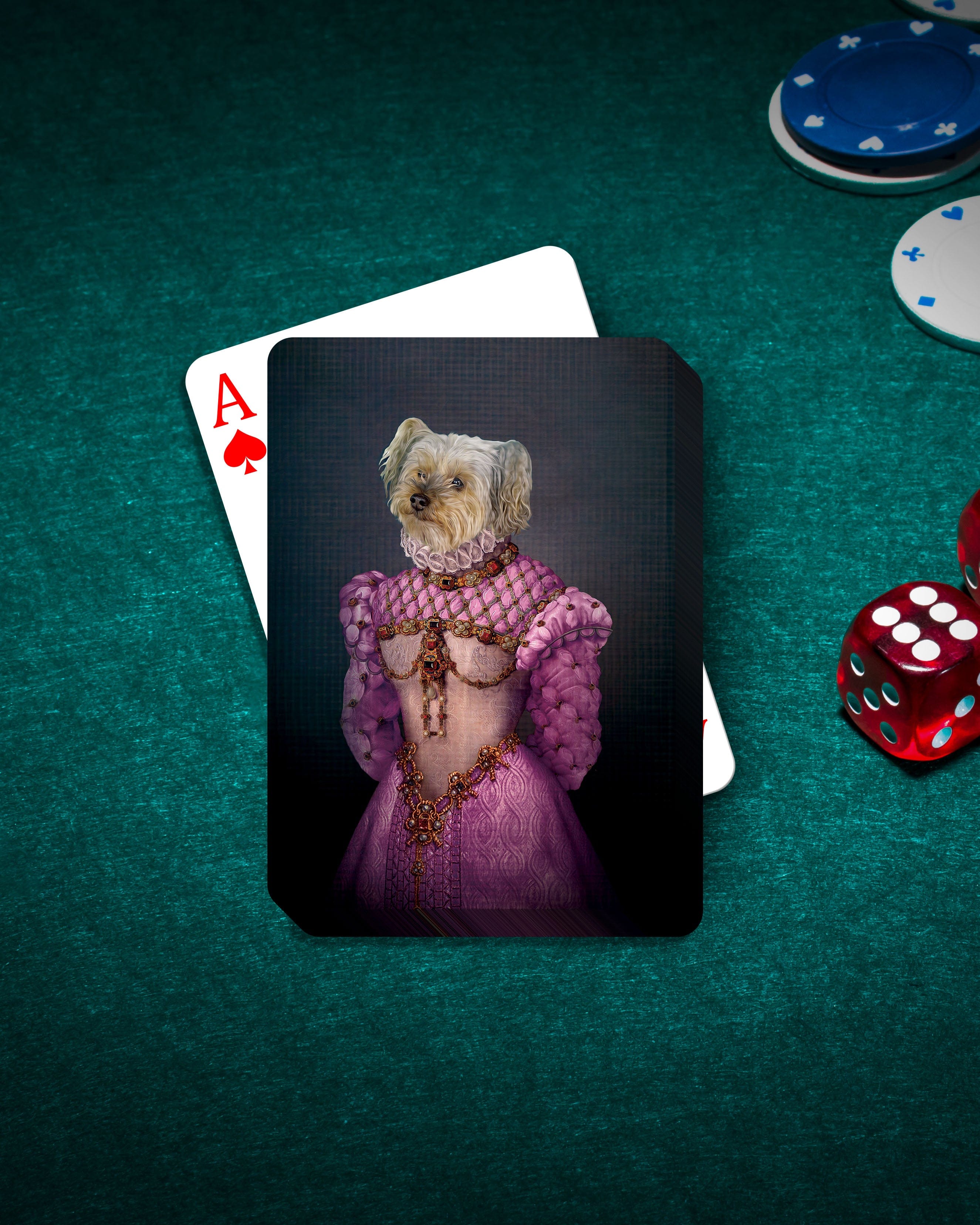 &#39;The Pink Princess&#39; Personalized Pet Playing Cards