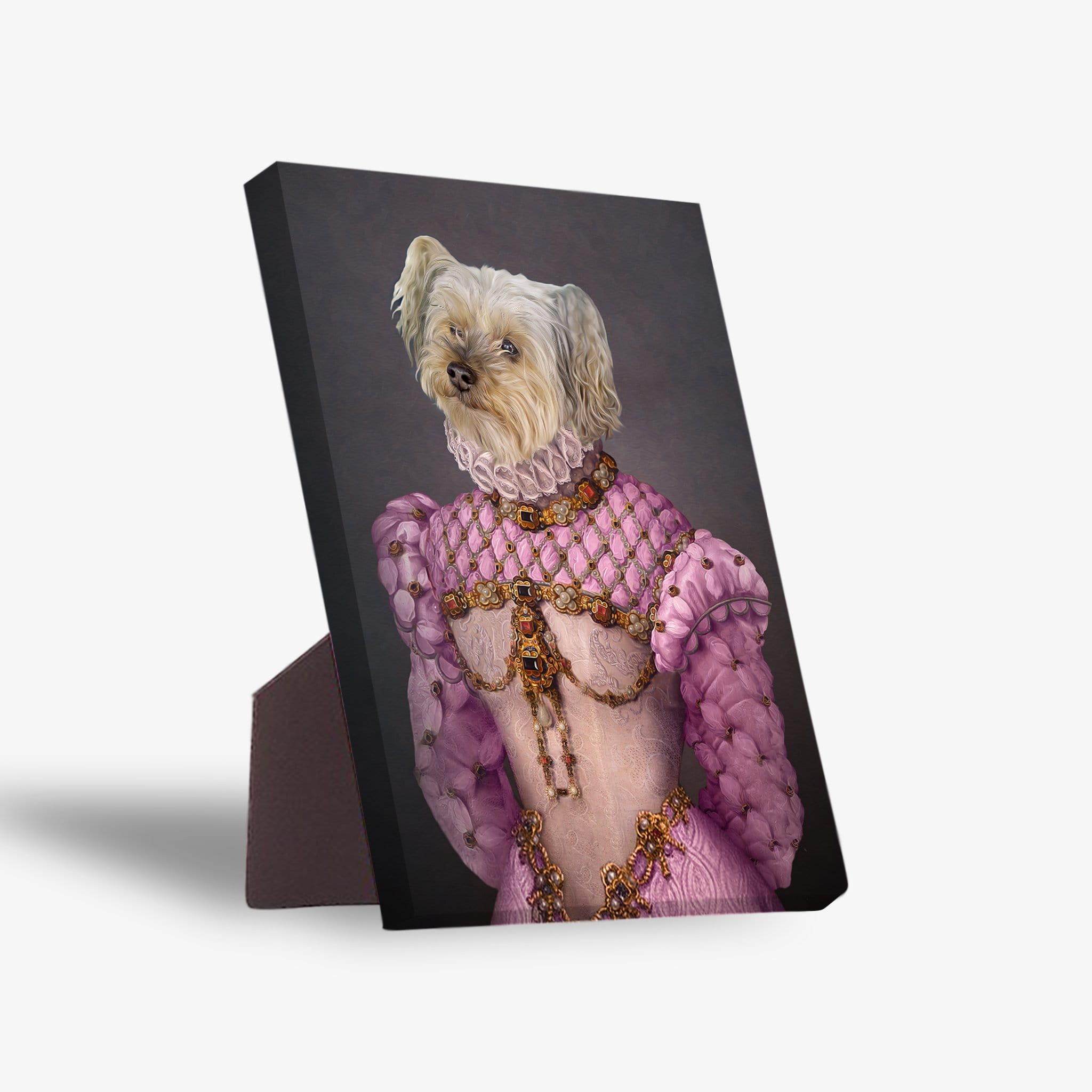 &#39;The Pink Princess&#39; Personalized Pet Standing Canvas