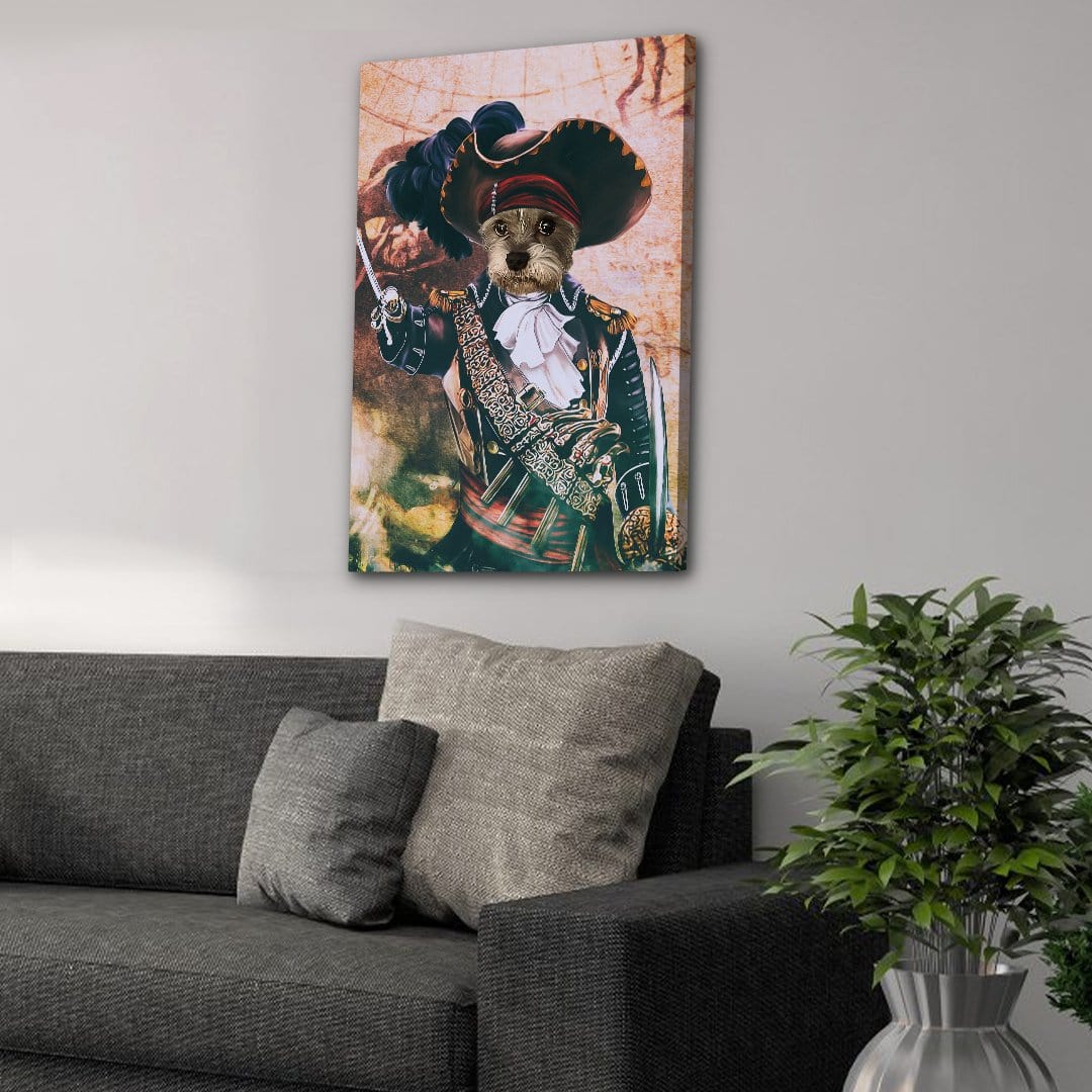 &#39;The Pirate&#39; Personalized Pet Canvas