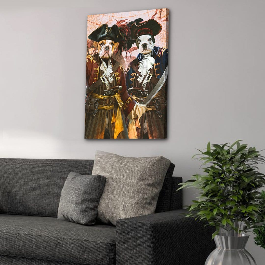 &#39;The Pirates&#39; Personalized 2 Pet Canvas