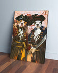 'The Pirates' Personalized 2 Pet Canvas