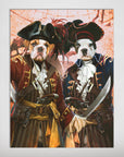 Póster personalizado de 2 mascotas 'Los Piratas'