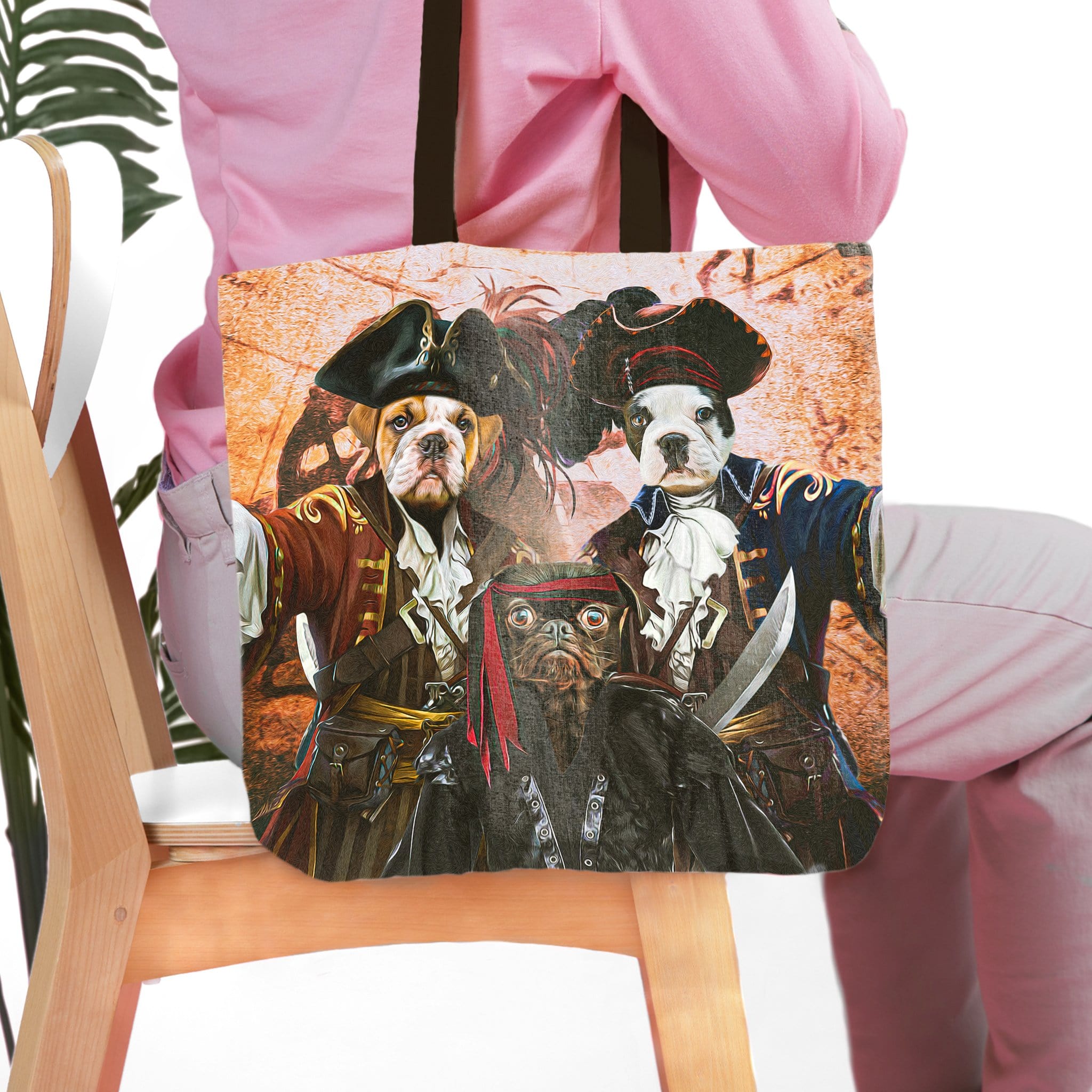 &#39;The Pirates&#39; Personalized 3 Pet Tote Bag