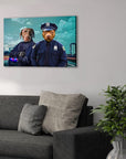 'The Police Officers' Personalized 2 Pet Canvas