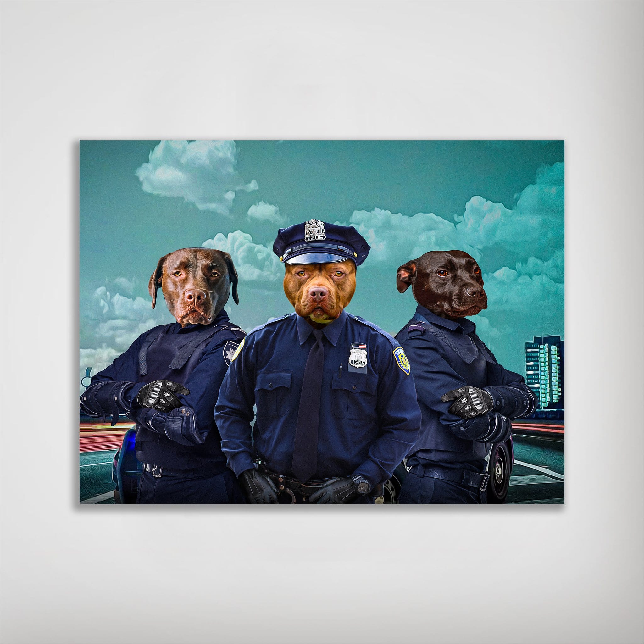 Póster Personalizado de 3 mascotas &#39;Los Oficiales de Policía&#39;